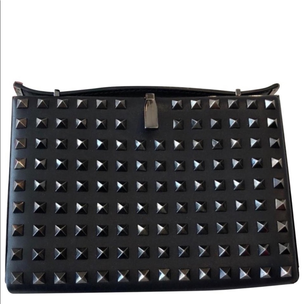 NEW Valentino Rockstud Studded Minaudiere Clutch - Picture 3 of 14